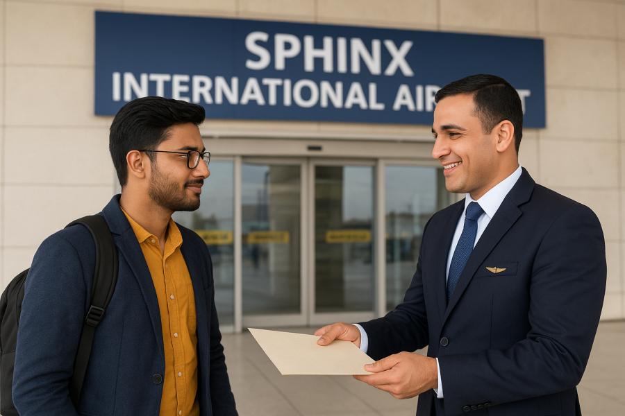 Gold Meet and Assist at Sphinx International Airport