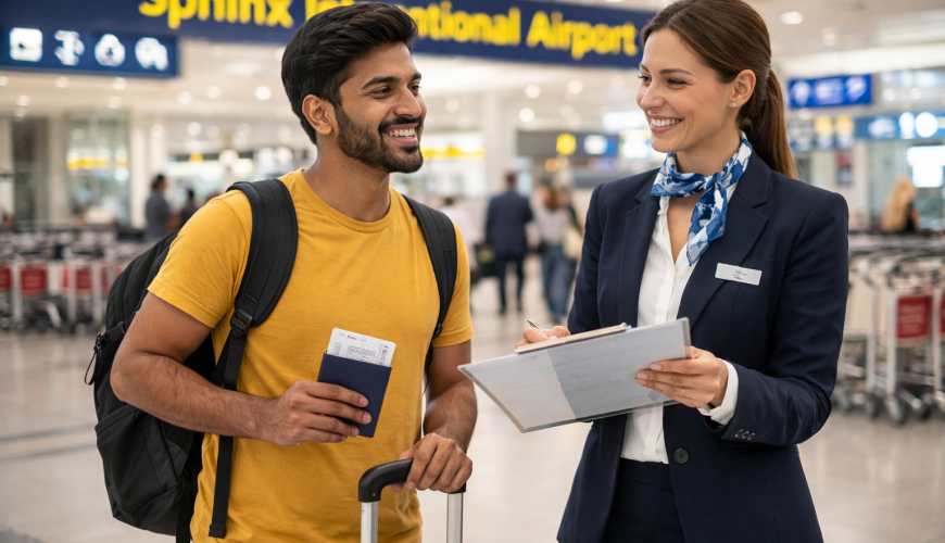 Indian Travelers’ Guide Letter of Guarantee at Sphinx Airport